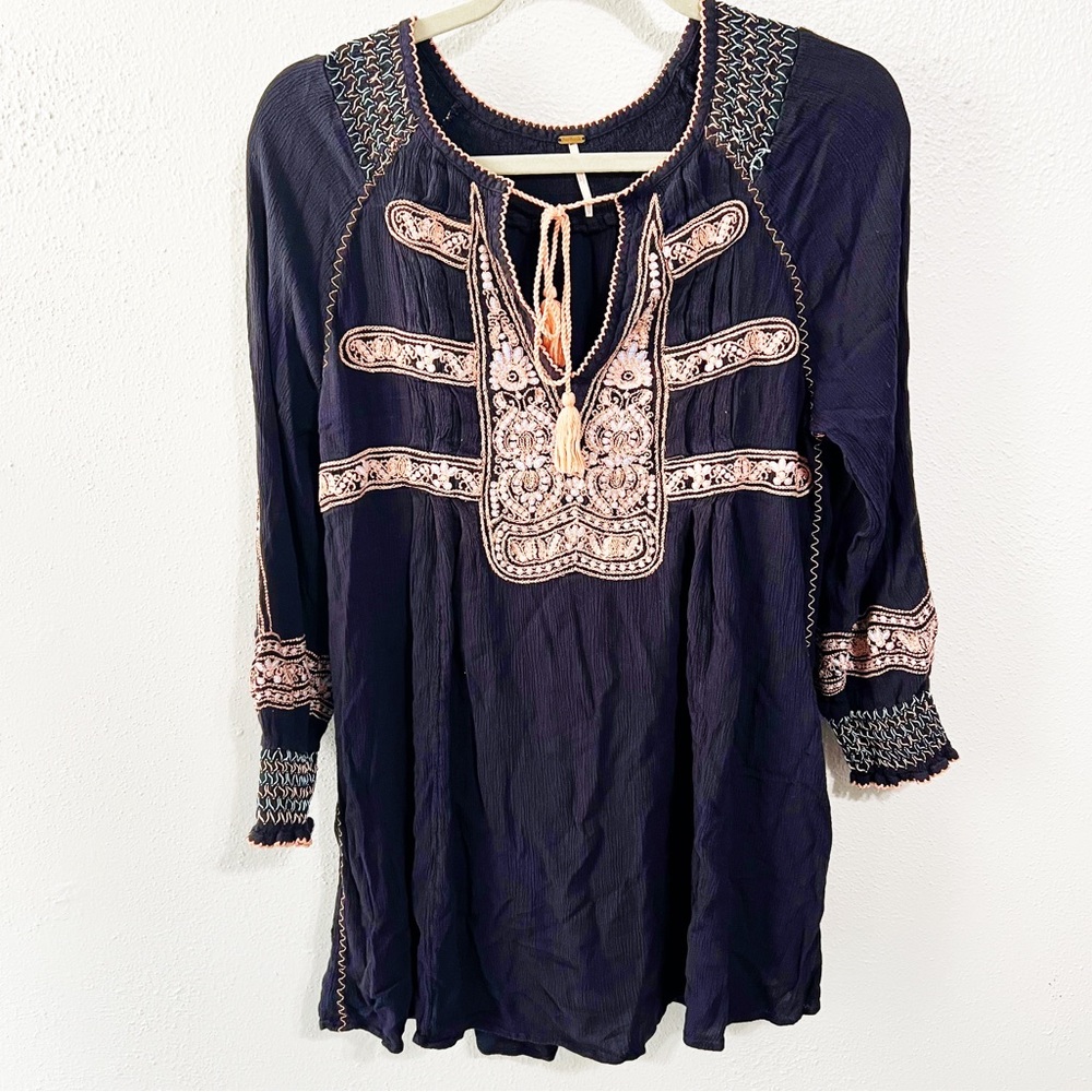 Free People Wind Willow embroidered dress size xs